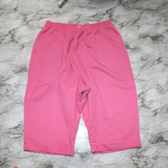 Marlene Pants - Marlene Shorts Pink Elastic Long  Inseam 14”x 16”-22” stretch elastic waist